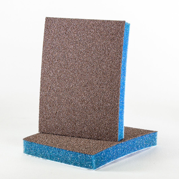 Uneeda EKASILK PLUS 1 / 2 in. Sponge 3"x 4" No Hole Ultra Fine (600-700 Grit Finish) Hook & Loop Sanding Pad P-106074